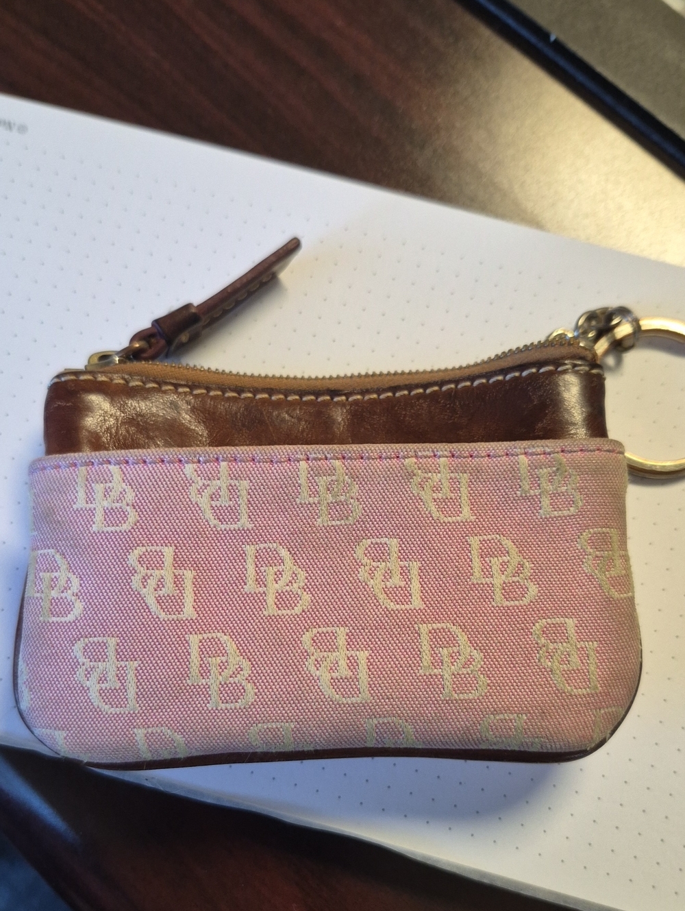 Dooney & Bourke Leather & Canvas Pouch/Wallet - Picture 9 of 13